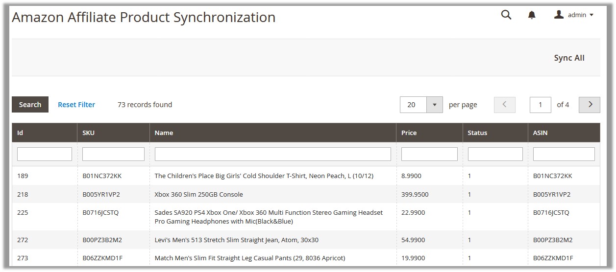 AmazonAffiliateProductSynchronization