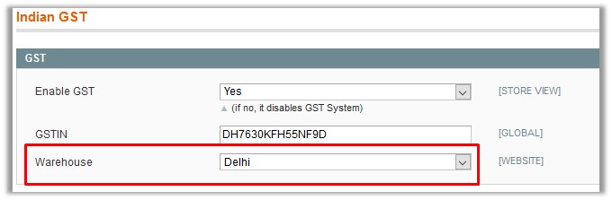 SystemConfiguration-Indian GST