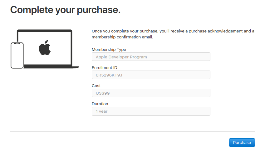 Apple Developer Account Purchase