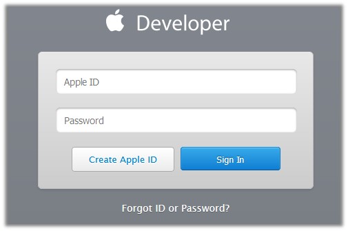 Apple developer account enrollment CreateAppleID-Dialogbox