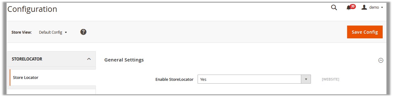 Enable Store Locator