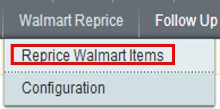 Walmart Reprice Menu