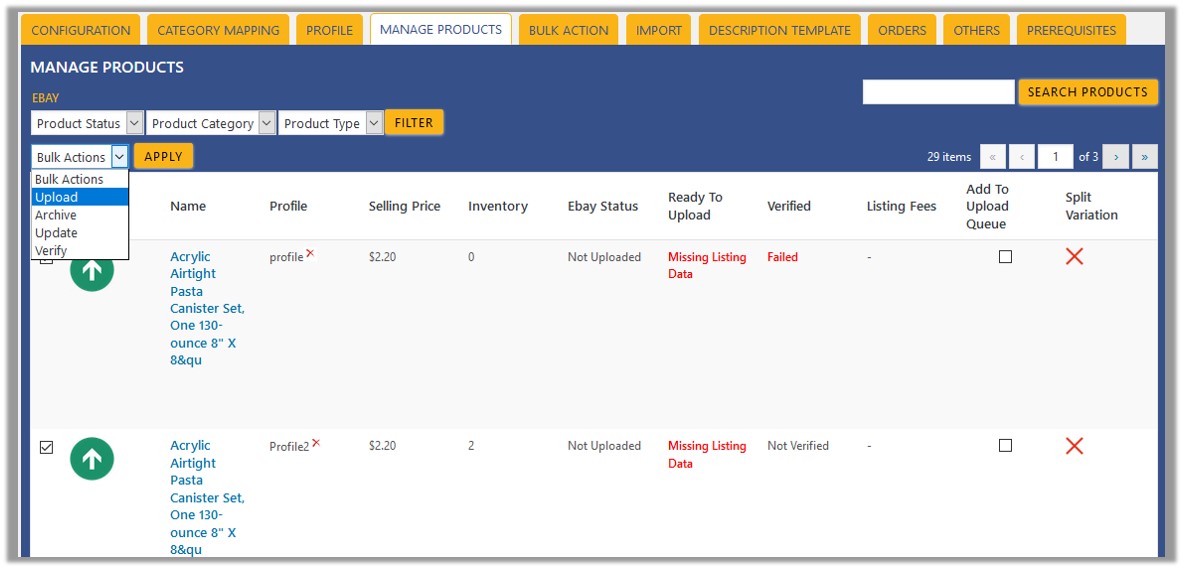UploadSelectedProductsInBulk