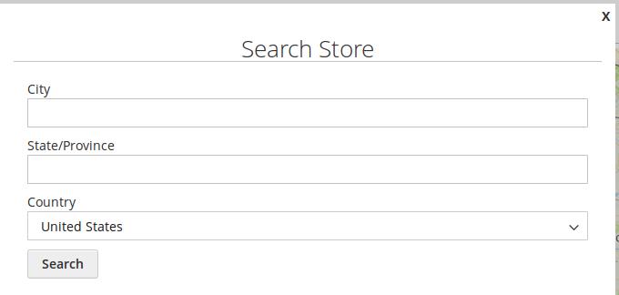 To search the required store