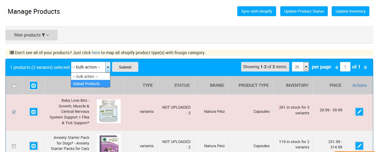 FruugoManageProducts_BulkUploadProductsList