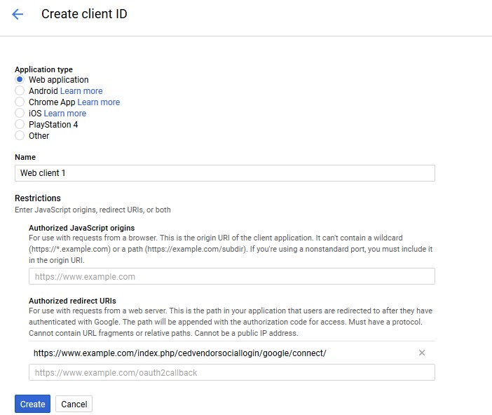 Google_CreateClientID