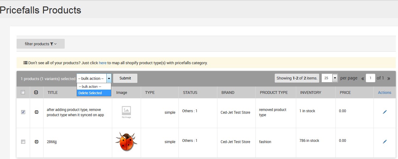 Pricefalls_DeletedProducts_CloseProductsOnPricefalls
