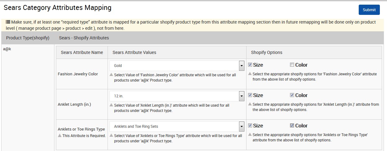 SearsCategoryAttributesMapping