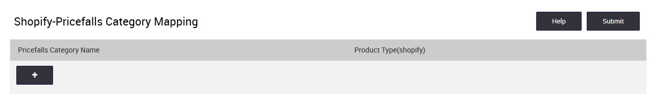 ShopifyPricefallsCategoryMappingPage