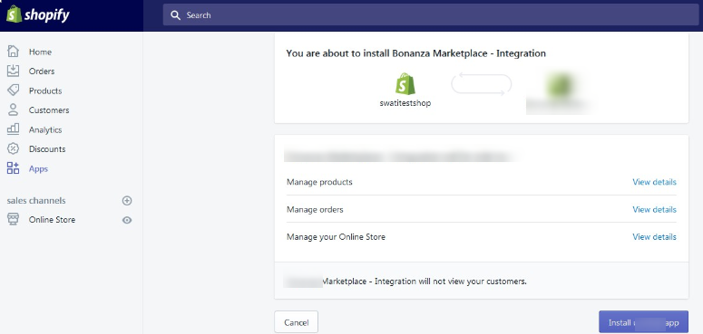 ShopifyStoreAppInstall