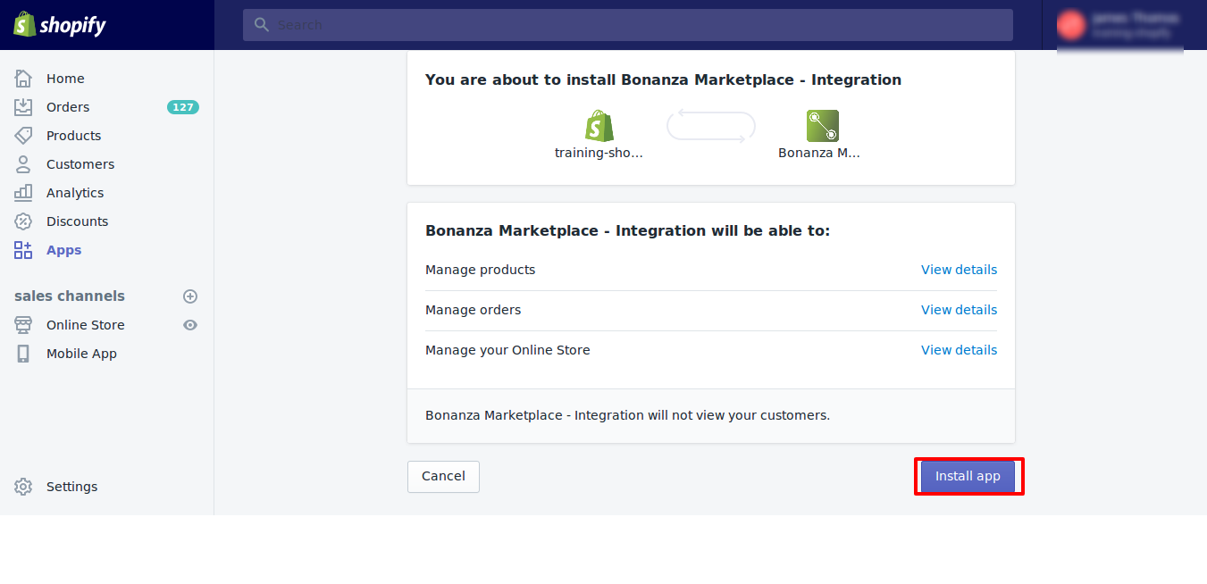 Bonanza Shopify Integration