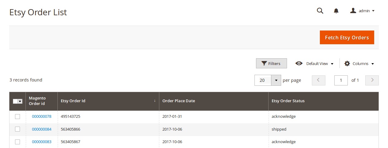 EtsyM2Integration_EtsyOrderList
