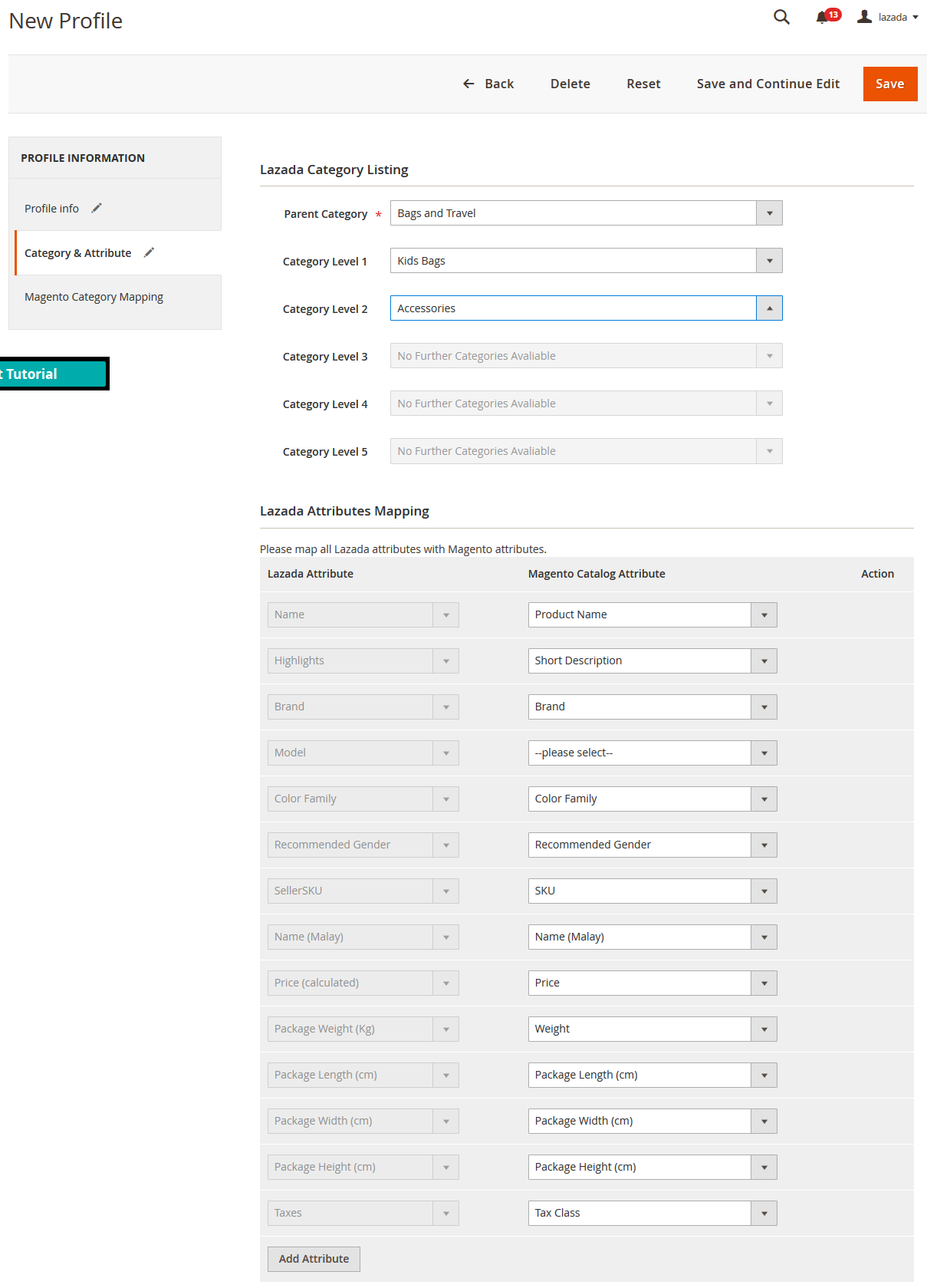 LazadaM2Integration_NewProfile_Category&Attribute