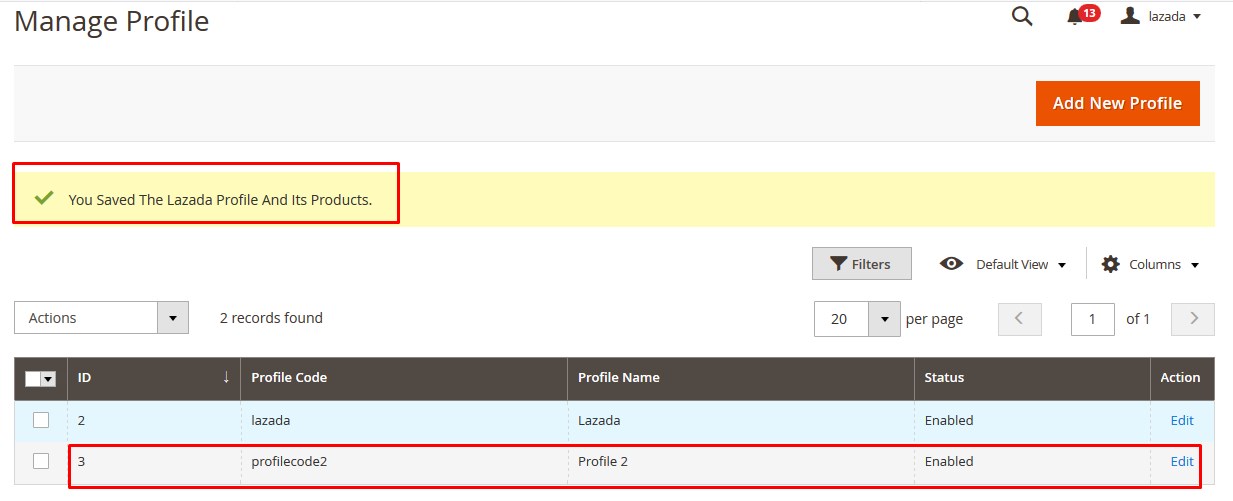 LazadaM2_ManageProfile_AfterSavingProfile