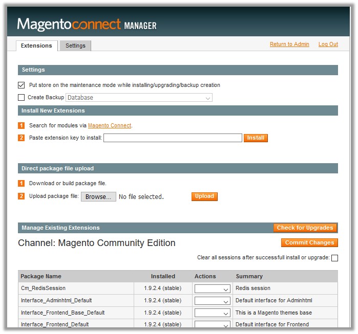 MagentoConnectManager_Page