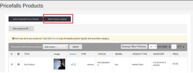 Pricefalls Shopify Integration