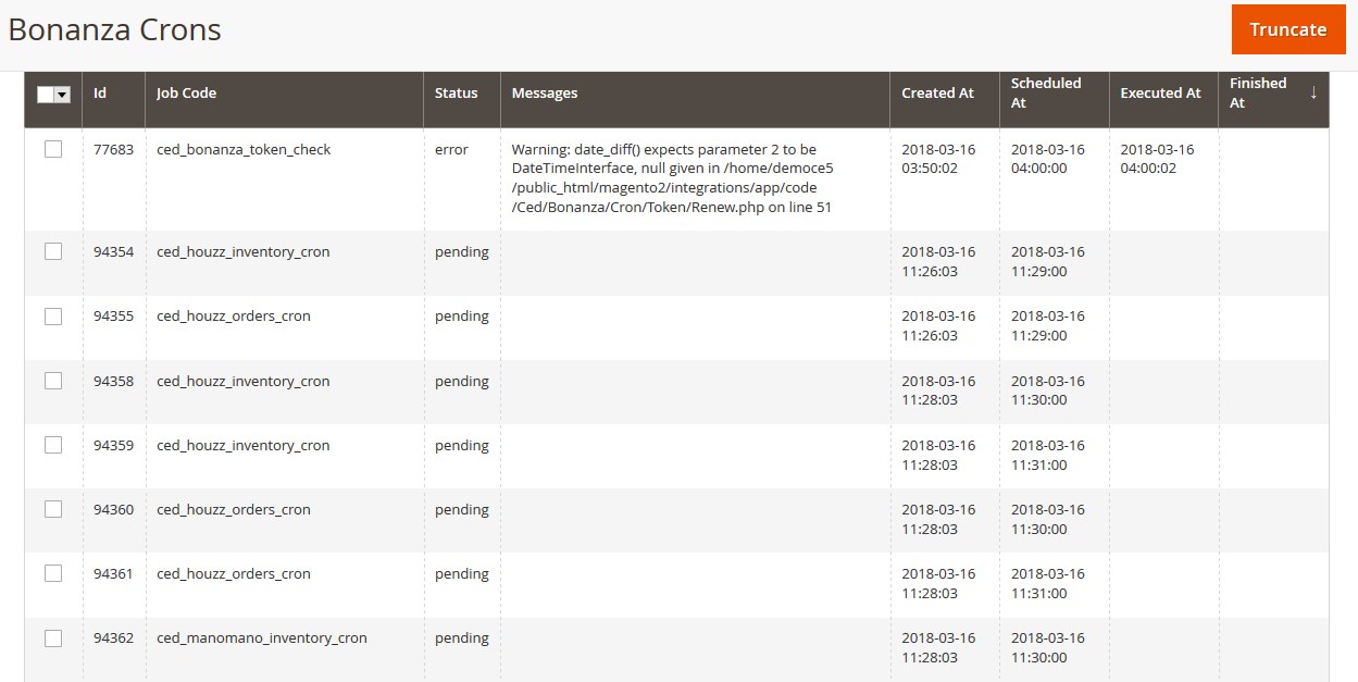 BonanzaM2Integration_Crons