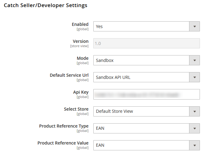 CatchM2Integration_ConfigurationPage_DeveloperSettings
