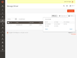 Delivery app admin guide Manage Driver _ Driver Listing