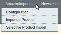 amazon importer navigation bar