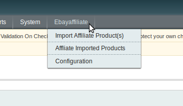 ebay affiliate top navigation bar