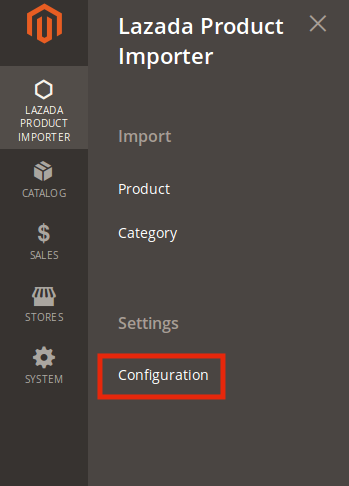 Lazada configuration