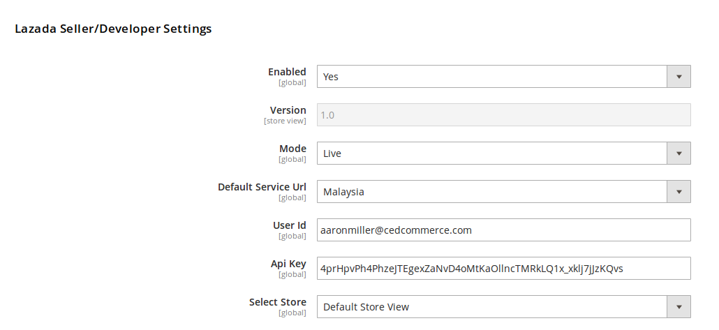 lazada configuration expanded