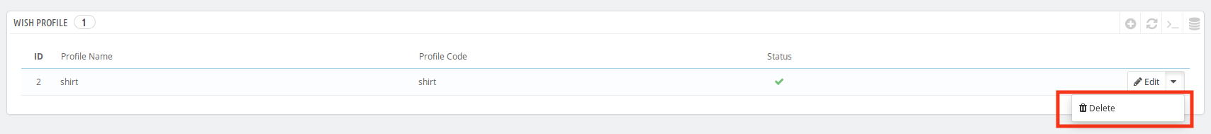 deleting wish prestashop profile