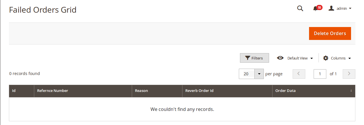 failed imported orders