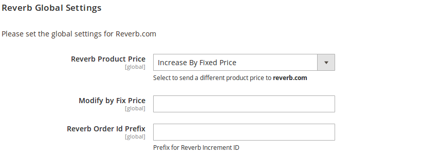 reverb price settings