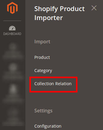 shopify collection relation
