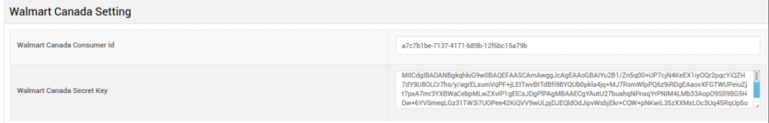 Walmart Canada Settings