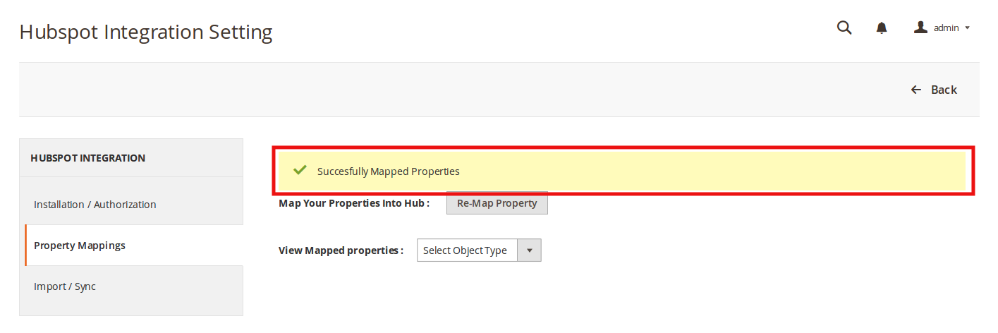 hubspot magento 2 re map properties