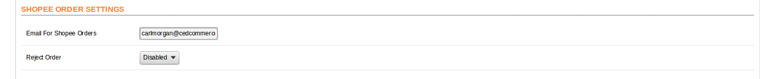 shopee order settings
