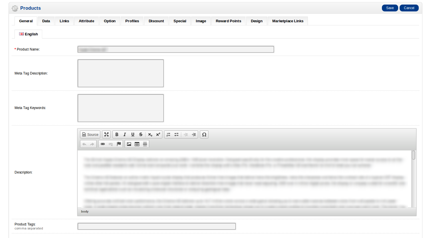 editing shopee opencart product