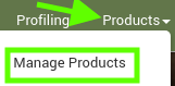 Manage Products Tab