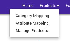 category mapping navigation bar