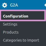 WooCommerce G2A Configuration