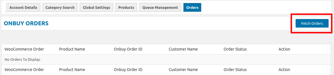Fetching Orders On OnBuy