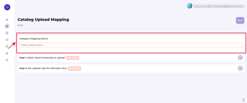 mercado libre integration category mapping step 3