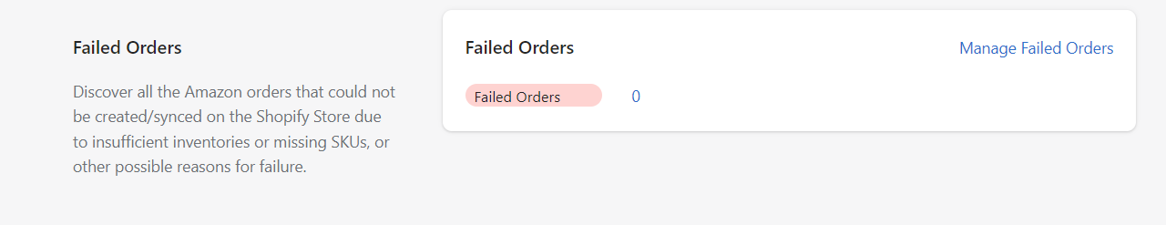 Failed Orders