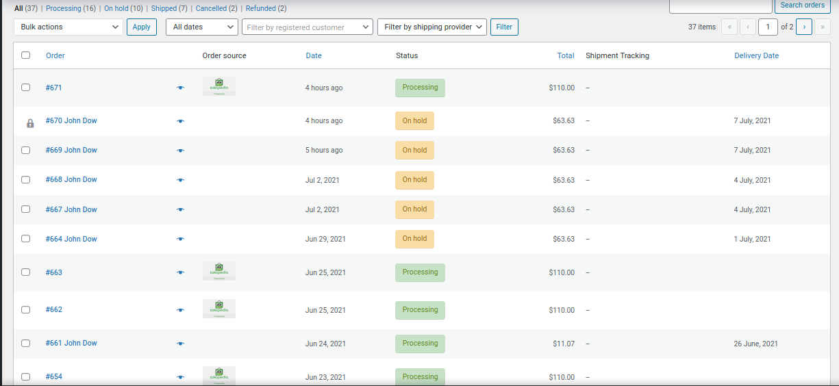 Tokopedia Intgration For WooCommerc