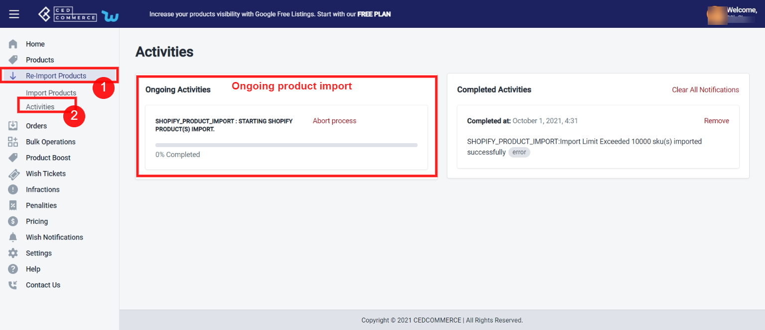 Wish marketplace integration