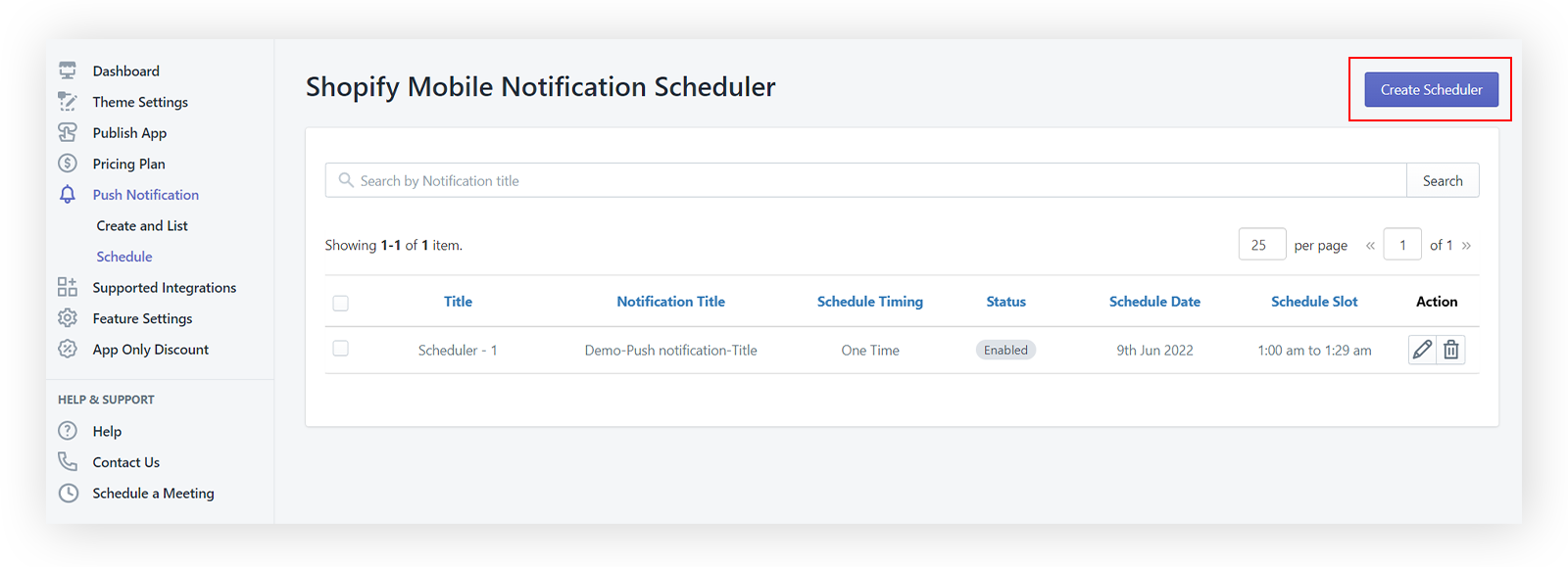 create scheduler