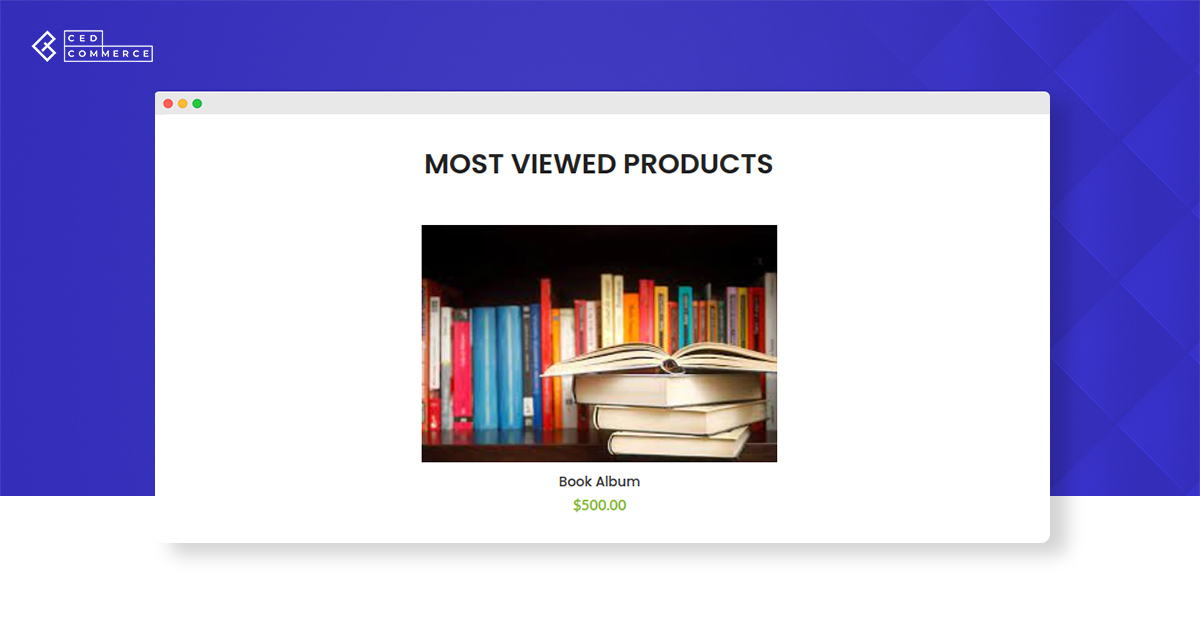 Recently viewed and most viewed products