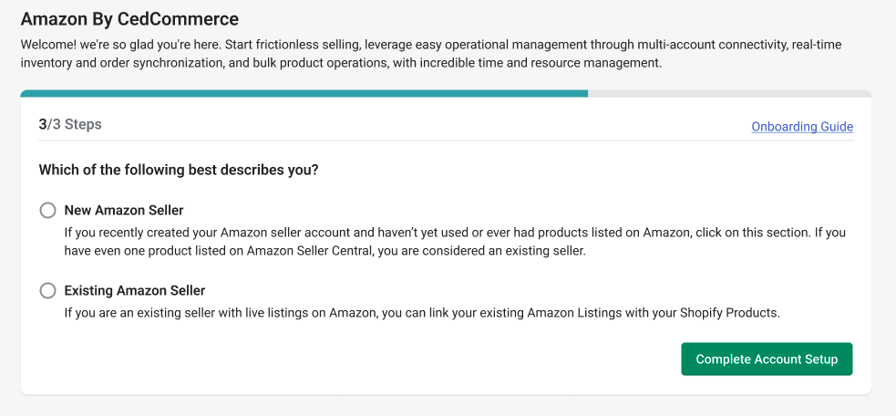 New or Existing Amazon Seller - Categorization
