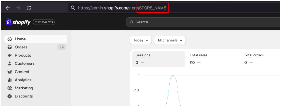 how to find shopify store url