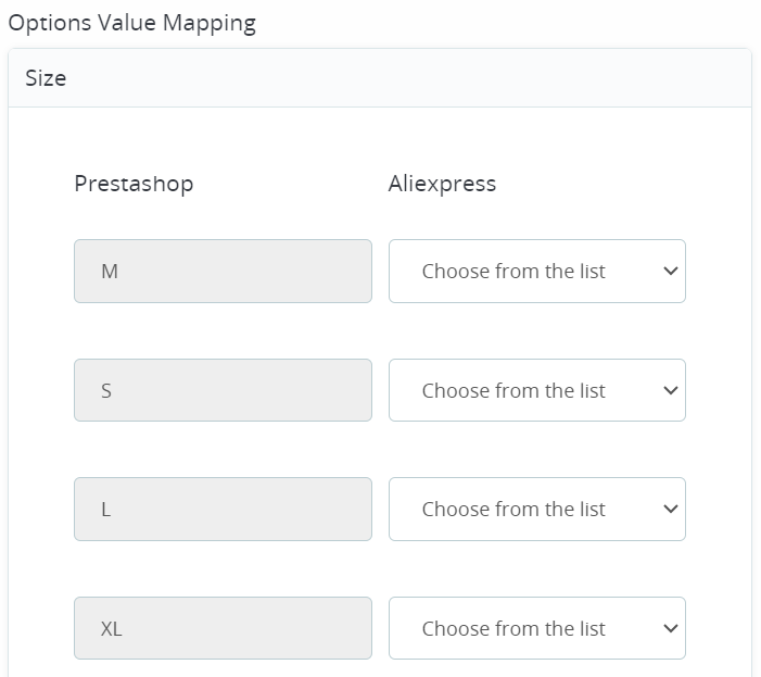 Options Mapping