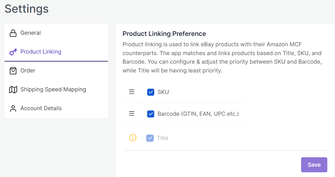 product Linking configurations